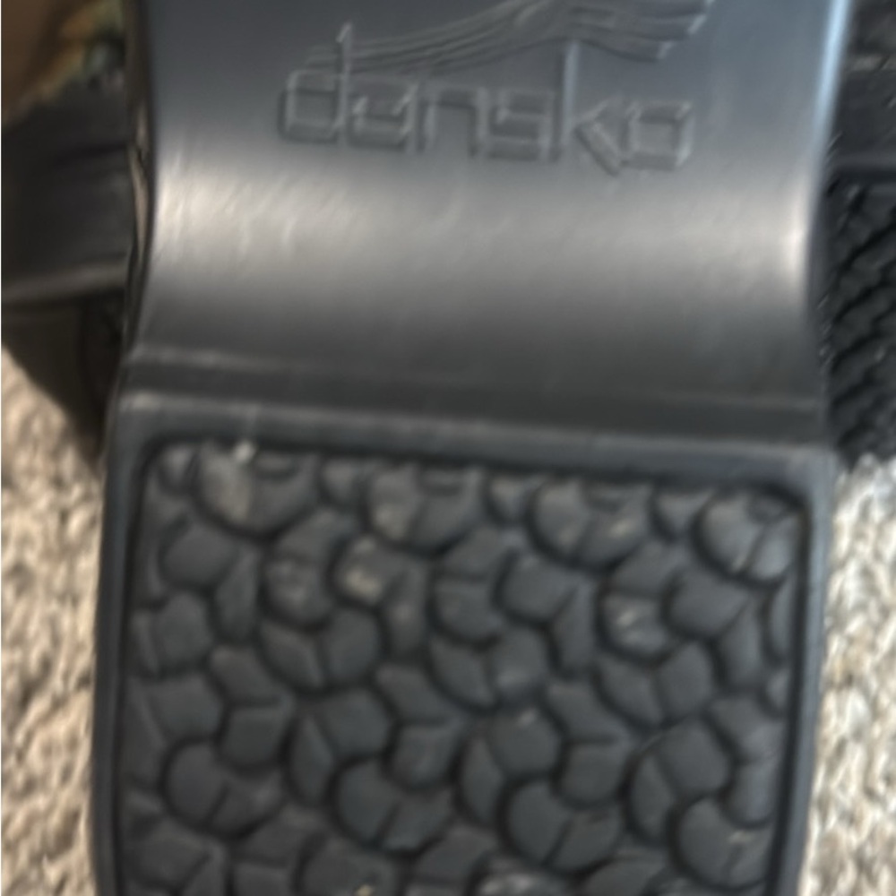 Dansko Black Textured Sandals